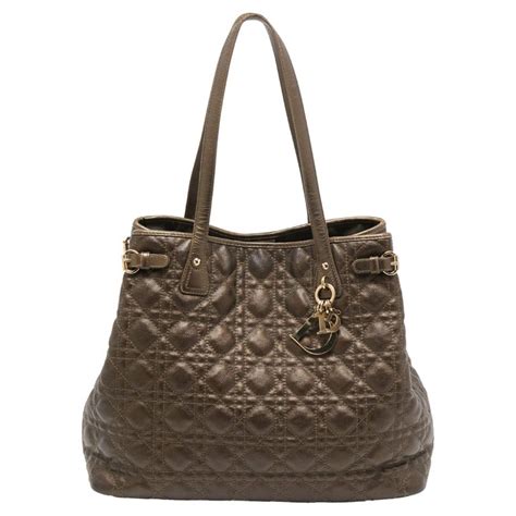 dior panarea tote large|Dior Cannage Panarea Tote Bag Brown.